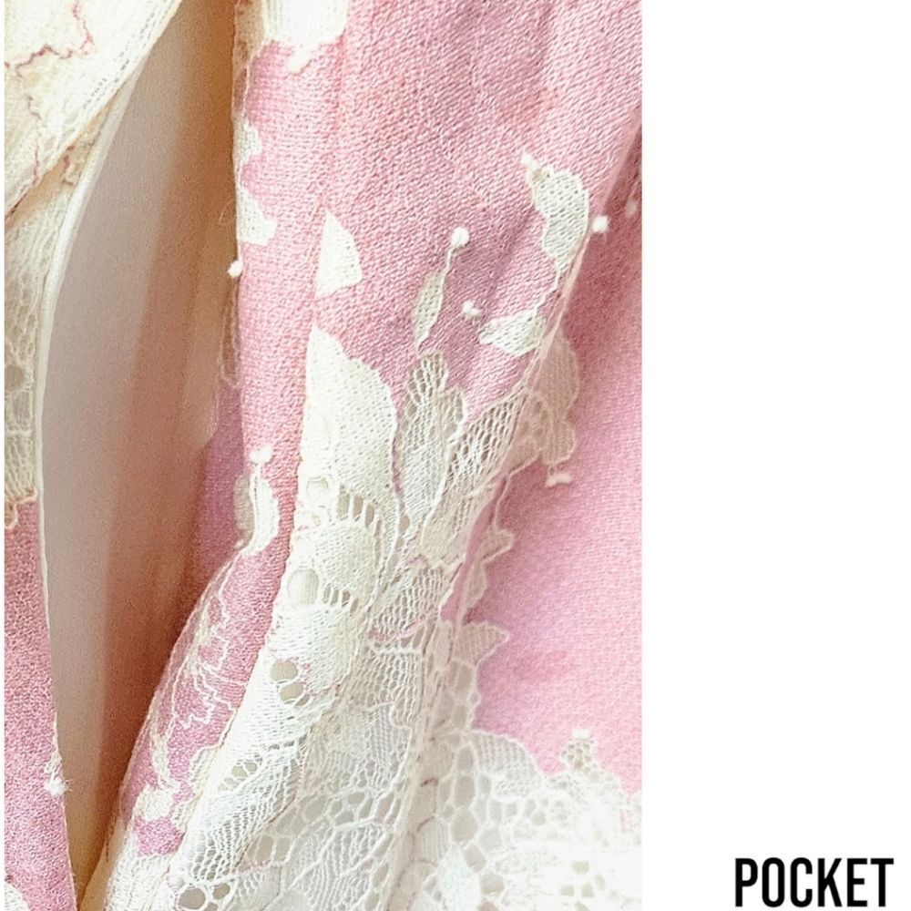 TORRID Foxglove Pink Mini two toned, lace floral, tierd babydoll dress. 1X - Picture 6 of 16